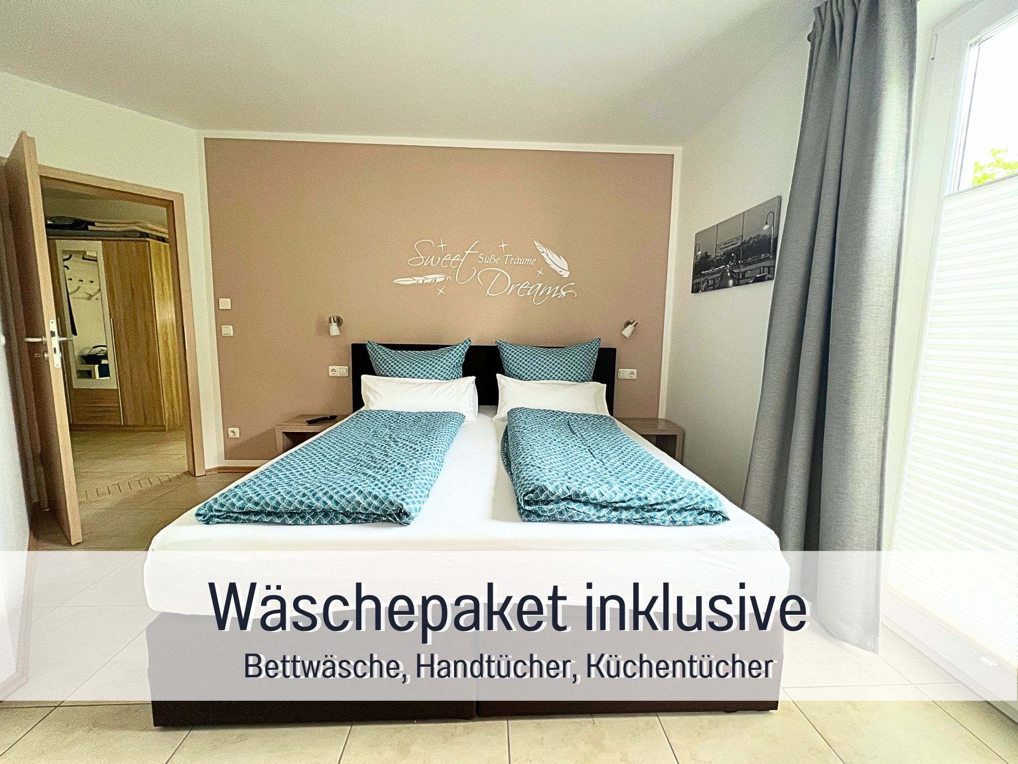 Bettwäsche inklusive